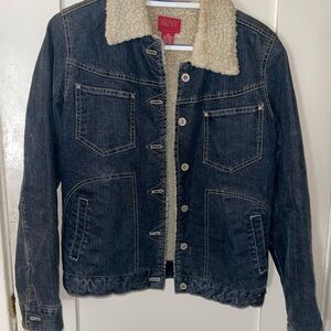 Guess Jeans Denim Jacket with Sherpa Lining
